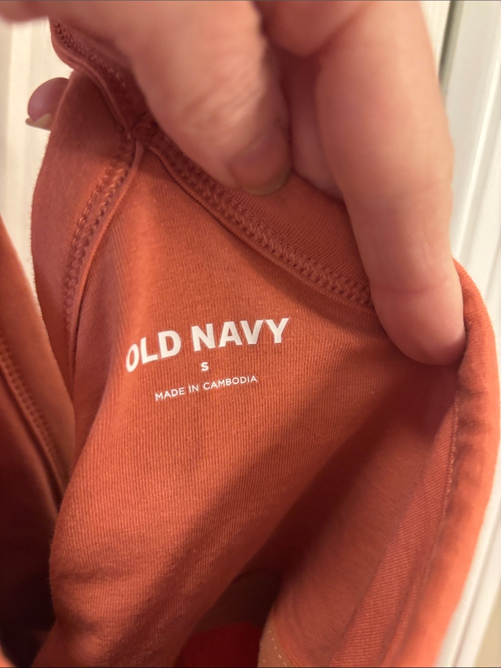 Old Navy Ribbed Rust-Orange Halter Tank size small - Picture 5 of 5